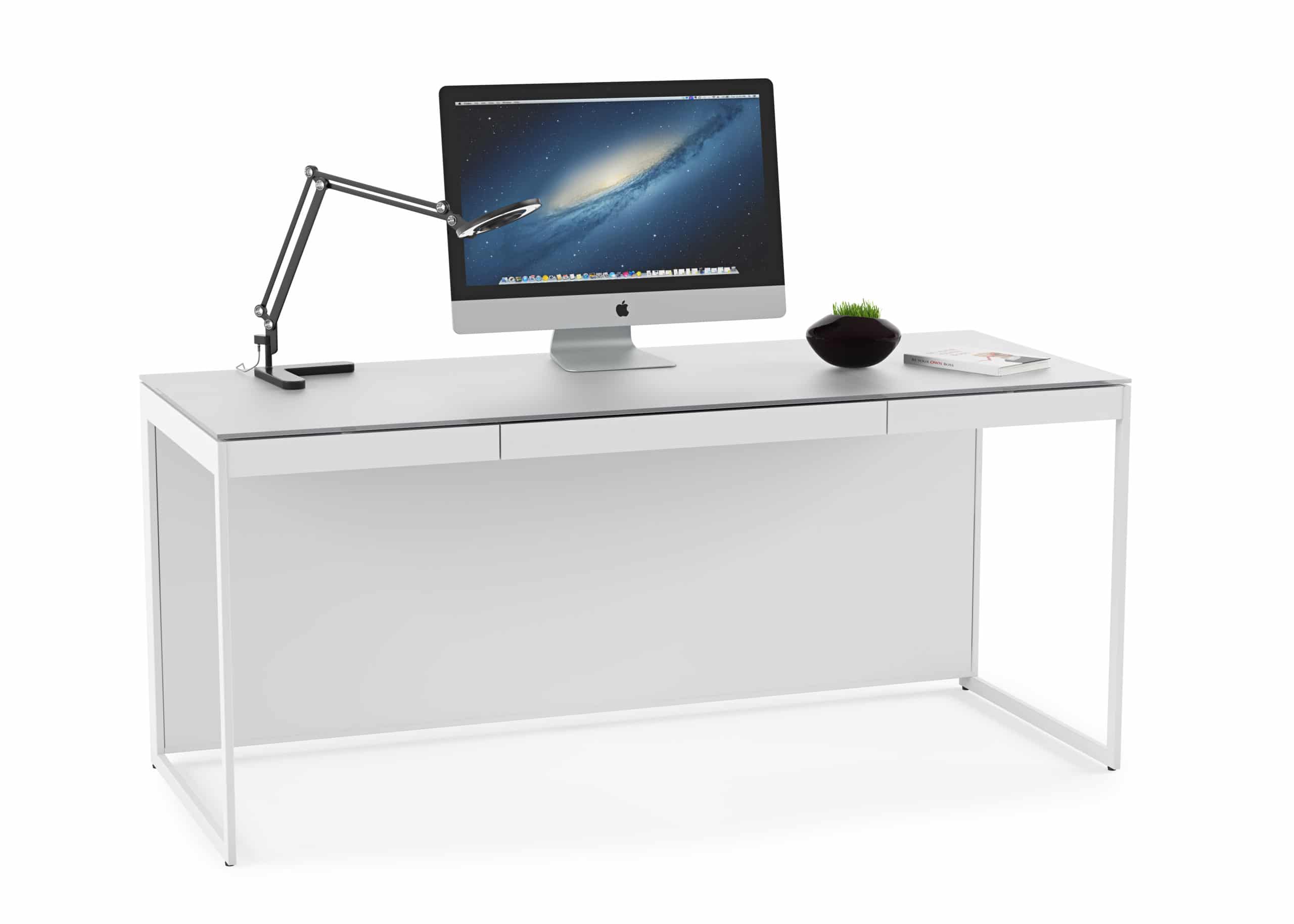 Centro 6401 Modern White Home Office Desk | BDI Furniture