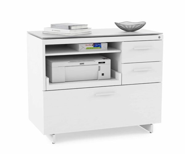 Centro White Multifunction Office Cabinet | BDI Furniture
