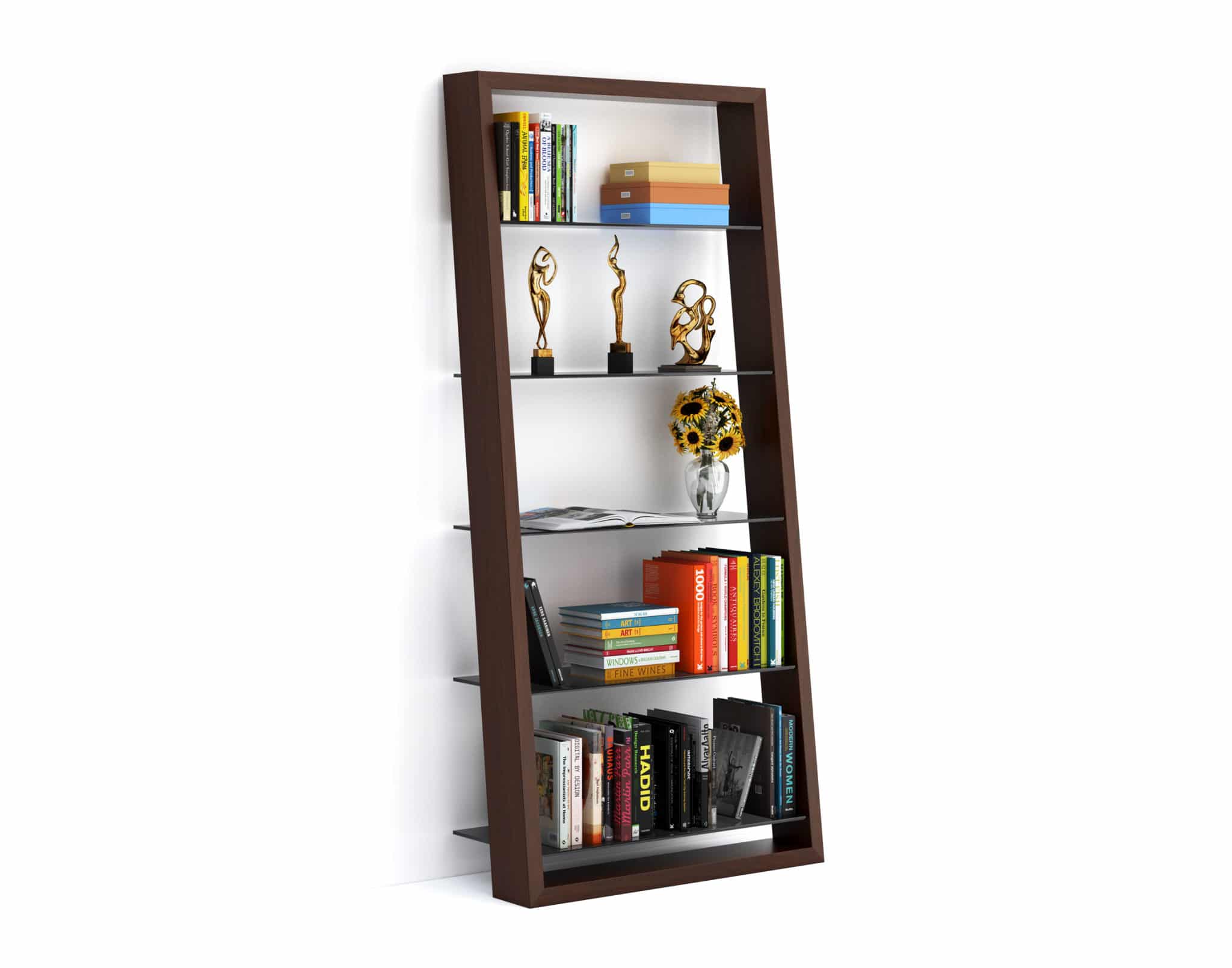 Eileen Modern Leaning Glass Shelf West Avenue Furniture