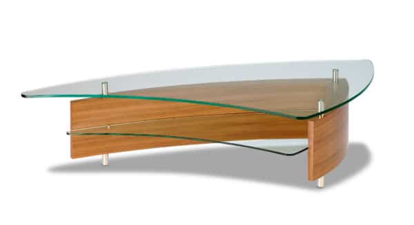 Fin Modern Glass Coffee Table | BDI Furniture