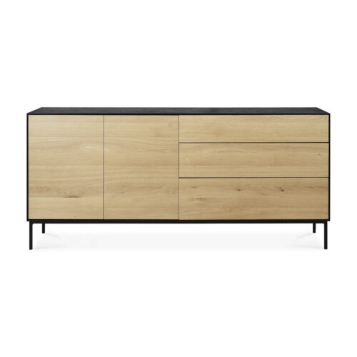 Blackbird Sideboard – Varnished Oak – 2  Doors – 3 Drawers