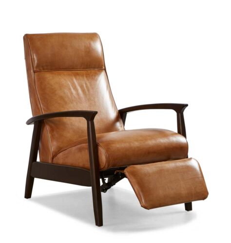 Mid-century Push Back Recliner – Leather