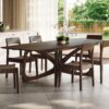 Dining room with big windows and morning light