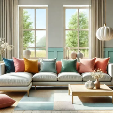 Bright Living Room With Sofa