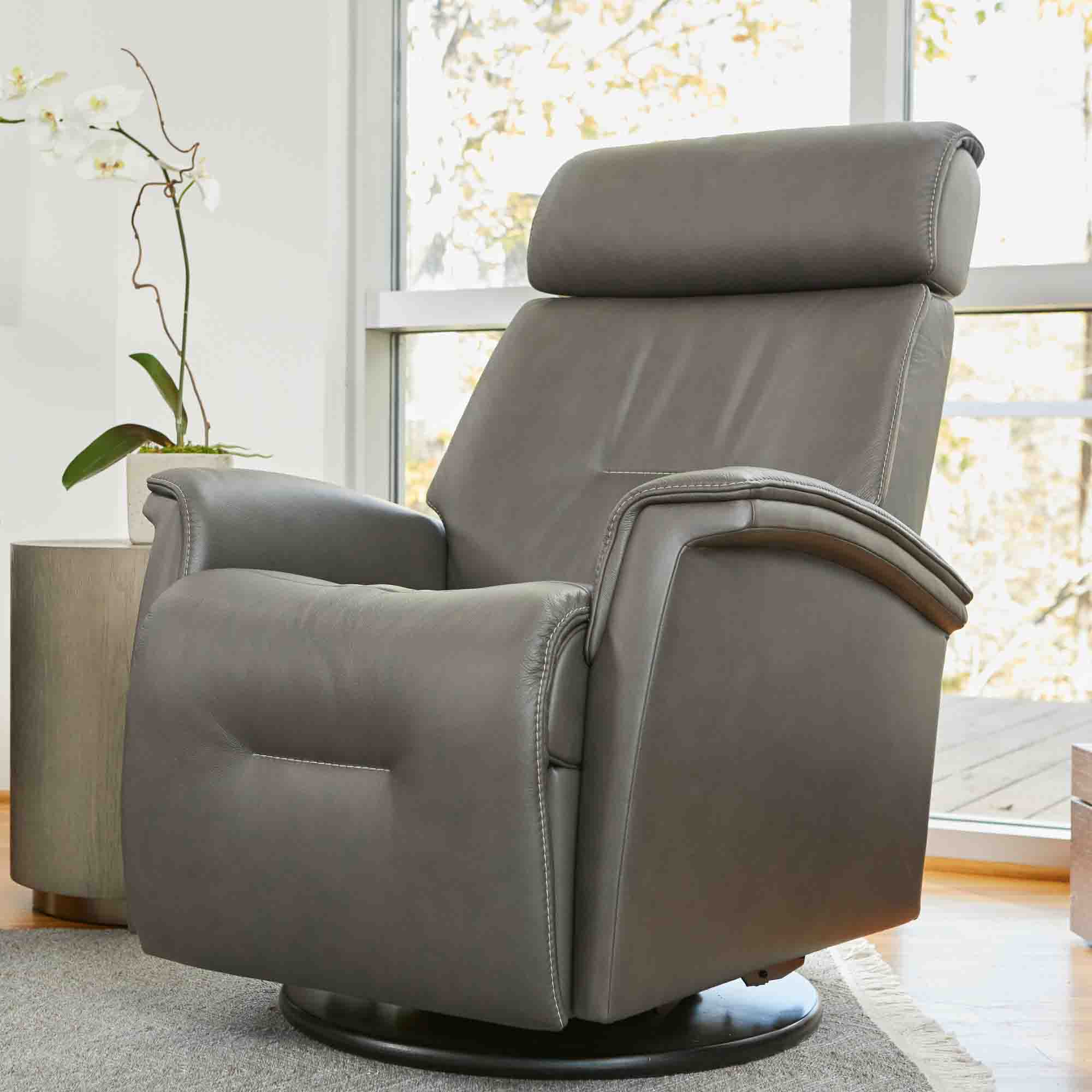 Fjords Rome Recliner Chair in Slate Leather
