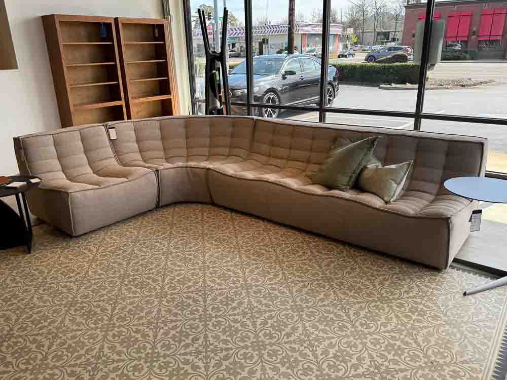 N701 modular sectional sofa with deep cushions