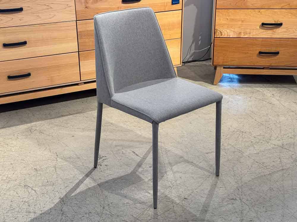 Nora dining chair with upholstered seat and wood frame